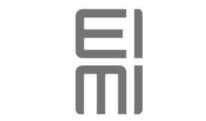 Gray, stylized logo with the letters E, M, and I arranged vertically top to bottom.